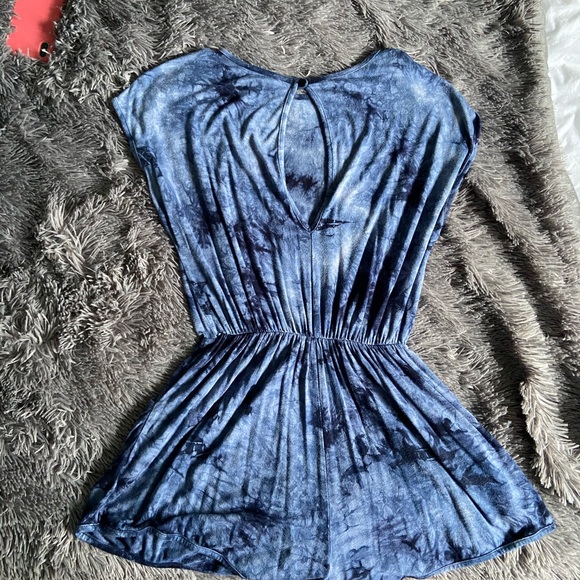 Tie Dye Blue Romper - Picture 4 of 4